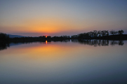 západ slunce nad rybníkem Široký