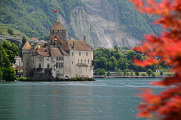 burg Chillon am Ufer Genfer See