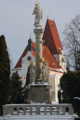 Horní Stropnice-kostel sv.Mikuláše s mariánským sloupem
