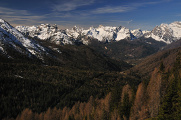 Tamer, Passo Duran and Moiazza above Val di Zoldo