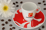 červený šálek na espresso Hausbrandt