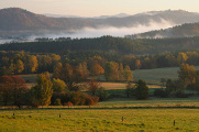 Pastevní vrch - údolní mlha u Jetřichovic
