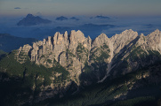 blízký hřeben Cime di Mezzodi a Dolomity Friulane I